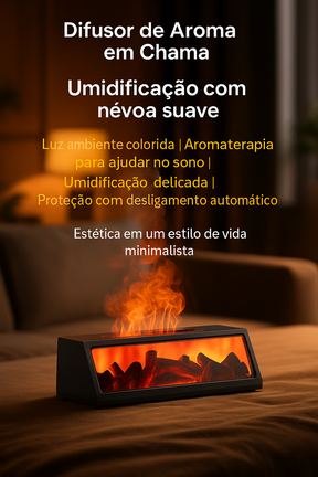 Lareira e Difusor de Óleos Essenciais 7 Cores