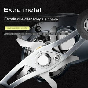 Carretilha 15Kg Drag 18+1 Rolamentos Anti-Cabeleira