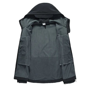 Conjunto Jaqueta Impermeável Militar com Proteção UV + Calça de Pesca Tática
