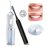 Kit Escova Elétrica + Irrigador Bucal 2 em 1 – Limpeza Completa, USB Recarregável